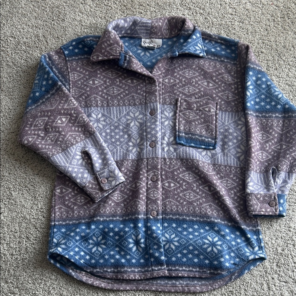 Vintage Holiday button up sweater shacket